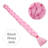 Xtrend Synthetic Kanekalon Colorful Hair Braiding Hair Extensions 82inch 165g/Pack Long Jumbo Braids Crochet Hair Bulk Purple Pink Gray Blue