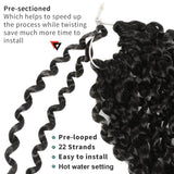 18 inch Passion Twist Hair Water Wave Braiding Hair Butterfly Locs Crochet Braids Synthetic Natural Braid Hair