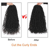 Xtrend 12''20''22“24''30”Butterfly Locs Crochet Hair Pre Looped Crochet Braids Synthetic Braiding Hair