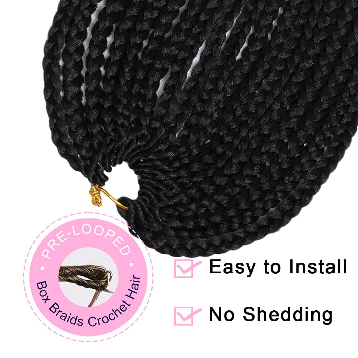 Xtrend 30 Inch Box Braids Crochet Hair Pre-looped Crochet Hair Ombre Knotless Box Braids Extensions