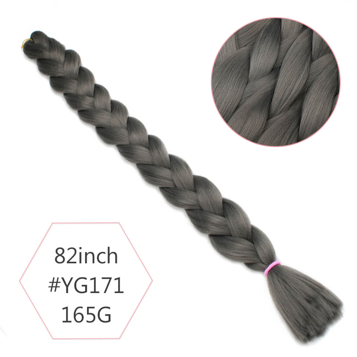 Xtrend Synthetic Kanekalon Colorful Hair Braiding Hair Extensions 82inch 165g/Pack Long Jumbo Braids Crochet Hair Bulk Purple Pink Gray Blue