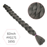 Xtrend Synthetic Kanekalon Colorful Hair Braiding Hair Extensions 82inch 165g/Pack Long Jumbo Braids Crochet Hair Bulk Purple Pink Gray Blue
