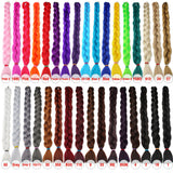 Xtrend Synthetic Kanekalon Colorful Hair Braiding Hair Extensions 82inch 165g/Pack Long Jumbo Braids Crochet Hair Bulk Purple Pink Gray Blue