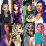 Xtrend Synthetic Kanekalon Colorful Hair Braiding Hair Extensions 82inch 165g/Pack Long Jumbo Braids Crochet Hair Bulk Purple Pink Gray Blue