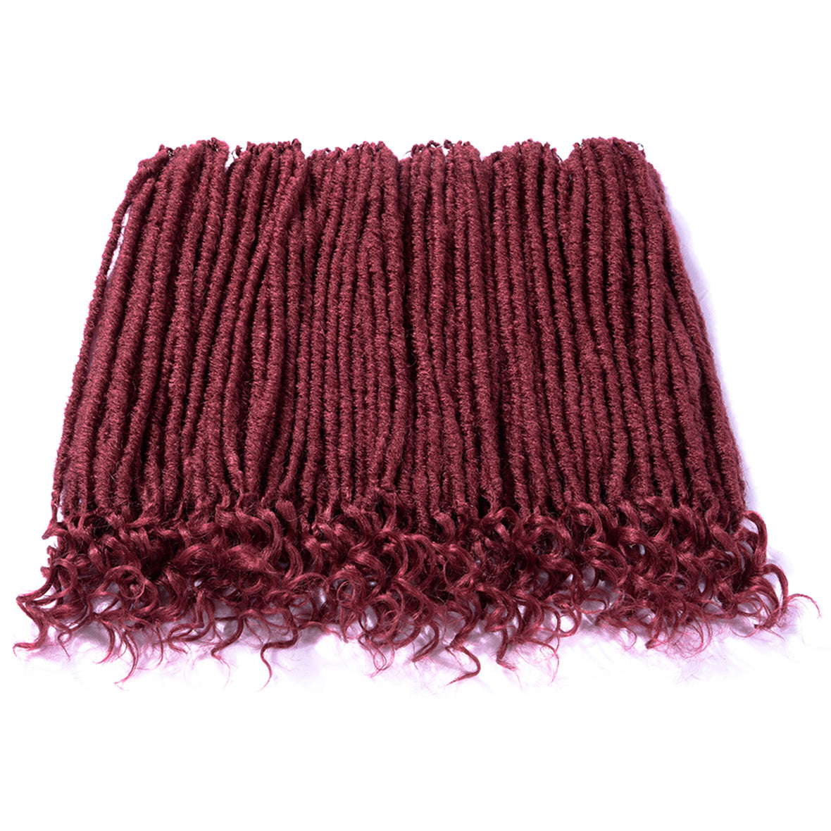 Faux Locs Crochet Braids 18 Inch Soft Natural Kanekalon Synthetic Hair Extension 24 Stands/Pack Goddess Locks