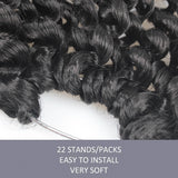 18 inch Passion Twist Hair Water Wave Braiding Hair Butterfly Locs Crochet Braids Synthetic Natural Braid Hair