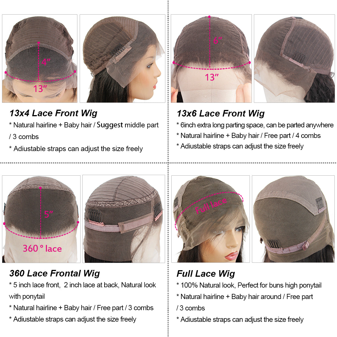 lace front wigs human hair with baby hair perruques de cheveux humains