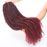 22inch Pre-twisted Passion Twist Crochet Braids Hair Ombre Pre-looped Crochet Braids Synthetic Braiding Hair Extensions