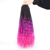 Xtrend Boho Bob Box Braids Crochet Hair with Curly Ends Goddess Box Crochet Braids for Black Women