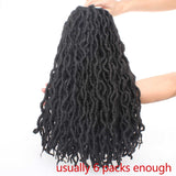 20 Inch Pre-Looped Goddess Faux Locs Wavy crochet braids ombre Gypsy dreadlocks curly braiding hair