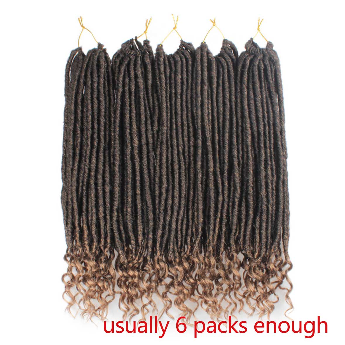18 Inch goddess faux locs crochet braids hair 24roots straight faux locs with curly end cute soft dreadlock for black women