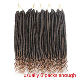 18 Inch goddess faux locs crochet braids hair 24roots straight faux locs with curly end cute soft dreadlock for black women