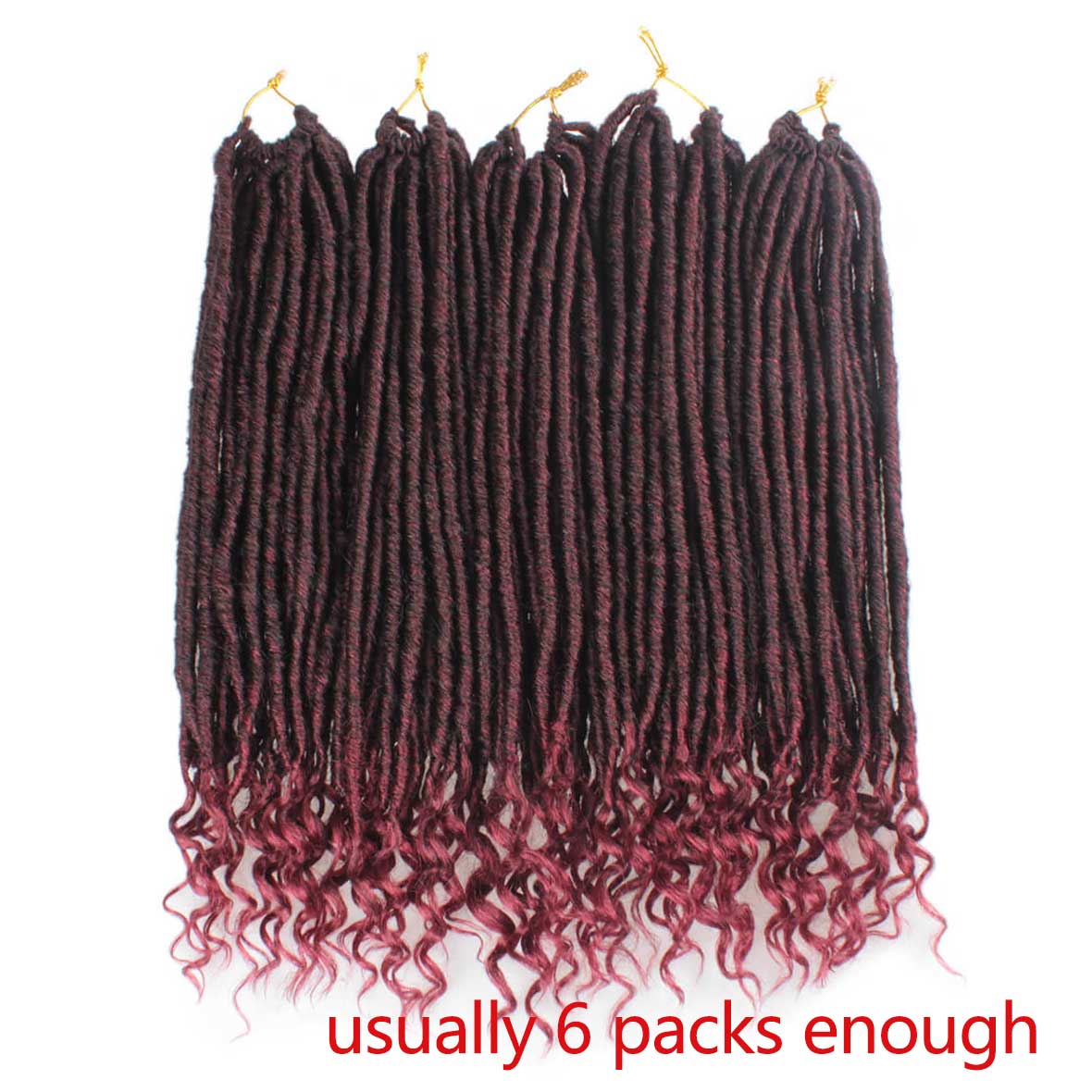 18 Inch goddess faux locs crochet braids hair 24roots straight faux locs with curly end cute soft dreadlock for black women