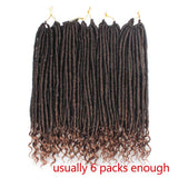 18 Inch goddess faux locs crochet braids hair 24roots straight faux locs with curly end cute soft dreadlock for black women
