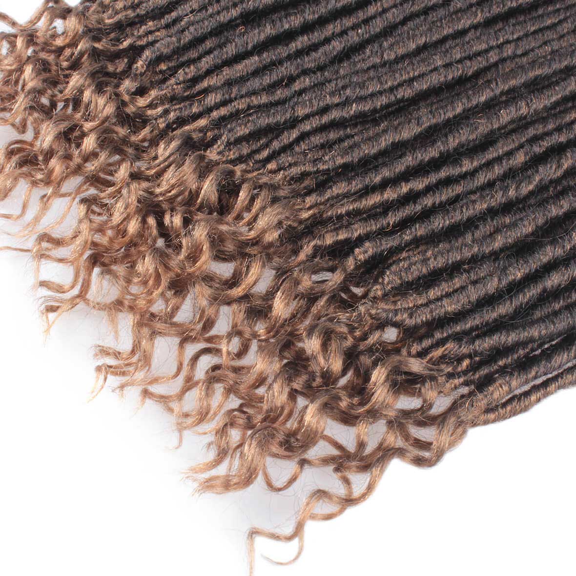 18 Inch goddess faux locs crochet braids hair 24roots straight faux locs with curly end cute soft dreadlock for black women