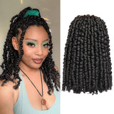 Xtrend 10 Inch 12 Strands/Pack Pre-twisted Passion Twist Hair-Ombre Brown Pre-looped Crochet Synthetic Braiding Hair Extensions