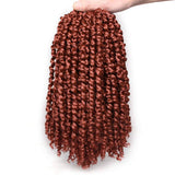 Xtrend 10 Inch 12 Strands/Pack Pre-twisted Passion Twist Hair-Ombre Brown Pre-looped Crochet Synthetic Braiding Hair Extensions