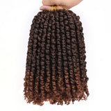 Xtrend 10 Inch 12 Strands/Pack Pre-twisted Passion Twist Hair-Ombre Brown Pre-looped Crochet Synthetic Braiding Hair Extensions