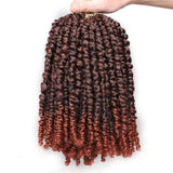 Xtrend 10 Inch 12 Strands/Pack Pre-twisted Passion Twist Hair-Ombre Brown Pre-looped Crochet Synthetic Braiding Hair Extensions