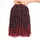 Xtrend 10 Inch 12 Strands/Pack Pre-twisted Passion Twist Hair-Ombre Brown Pre-looped Crochet Synthetic Braiding Hair Extensions