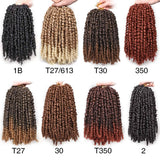 Xtrend 10 Inch 12 Strands/Pack Pre-twisted Passion Twist Hair-Ombre Brown Pre-looped Crochet Synthetic Braiding Hair Extensions