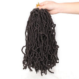 12 Inch Nu Soft Locs Crochet Hair Ombre Pre-Looped Short Crochet Braiding Hair Goddess Faux Locs Synthetic Crochet Hair