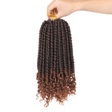 Xtrend Senegalese Spring Twist Crochet Hair Pre Looped Short 12inch Spring Twist Crochet Hair Curl End Bomb Twist Synthetic Hair