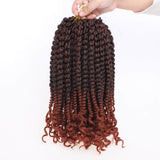 Xtrend Senegalese Spring Twist Crochet Hair Pre Looped Short 12inch Spring Twist Crochet Hair Curl End Bomb Twist Synthetic Hair