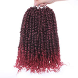 Xtrend Pre-Twisted Passion Twist Hair Ombre Crochet Braid Hair Bohemian Curl Passion Twist Synthetic Braiding Hair Extensions