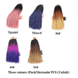 18 inch Passion Twist Hair Water Wave Braiding Hair Butterfly Locs Crochet Braids Synthetic Natural Braid Hair