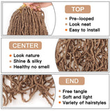 Xtrend 36 Inch Nu Faux Locs Crochet Hair Pre-looped Goddess Locs Crochet Dreadlock Curly Extended Soft Locs Braiding Hair