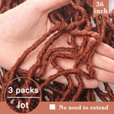 Xtrend 36 Inch Nu Faux Locs Crochet Hair Pre-looped Goddess Locs Crochet Dreadlock Curly Extended Soft Locs Braiding Hair
