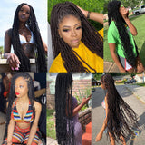 Xtrend 36 Inch Nu Faux Locs Crochet Hair Pre-looped Goddess Locs Crochet Dreadlock Curly Extended Soft Locs Braiding Hair