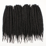 Xtrend Crochet Box Braids Hair 12roots Synthetic Kanekalon Braiding Hair Extensions Black Burgundy Heat Resistant