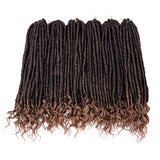 Faux Locs Crochet Braids 18 Inch Soft Natural Kanekalon Synthetic Hair Extension 24 Stands/Pack Goddess Locks