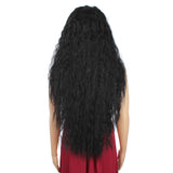 Ombre Blonde Lace Front Synthetic Hair Wigs for Women Long Kinky Curly Hair 3 Tone Ombre Black to Blonde Wig Natural Heat Resistant Synthetic Daily Wigs 30 Inch