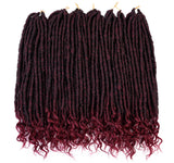 Faux Locs Crochet Braids 18 Inch Soft Natural Kanekalon Synthetic Hair Extension 24 Stands/Pack Goddess Locks