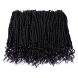 Faux Locs Crochet Braids 18 Inch Soft Natural Kanekalon Synthetic Hair Extension 24 Stands/Pack Goddess Locks