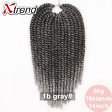 Xtrend 14'' 16stands Synthetic Havana Twist Crochet Braid Hair Ombre Braiding Hair Extension Jumbo Styles