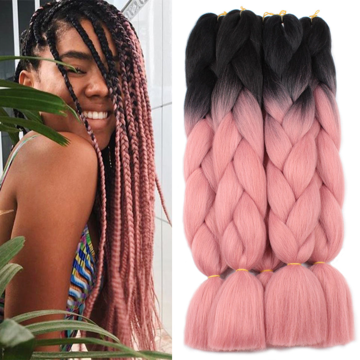 7packs,8packs,10packs,Xtrend Synthetic Rainbow Hair Jumbo Braids Crochet Hair 24inch Ombre Kanekalon Colorful Hair Braiding Hair Extensions