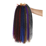 Xtrend 30Roots/Pack 14'' 18'' 22'' Ombre Senegalese Twist Hair Synthetic Color Hair Crochet Braiding Hair Extensions Rainbow Hair