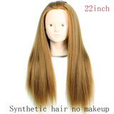 22/26Inch Pro training Hair Styling Mannequin Head Hair Long Hair Hairstyle Hairdressing Training Doll Female Mannequins With Wig