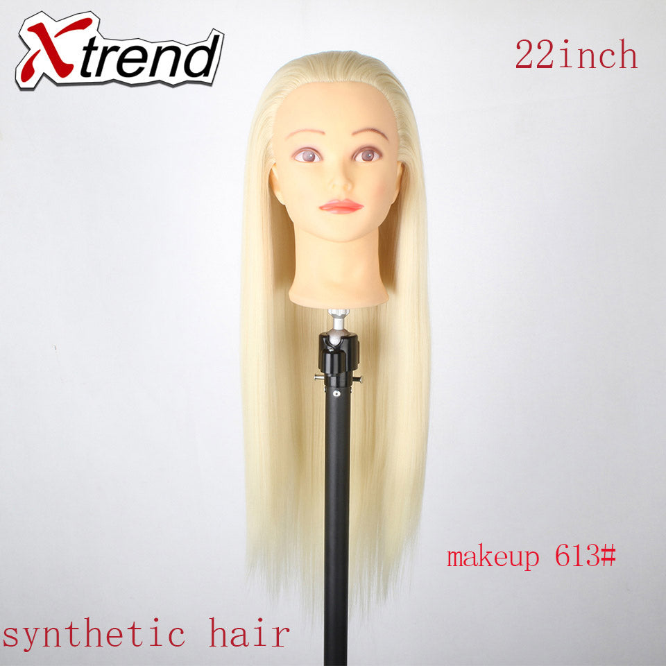 Training Mannequin Heads Doll Head With Synthetic Hair Silicone Mannequins  For Professional Hair Styling Hairdresser For Hairsty