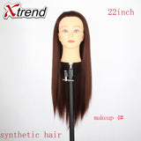 22/26Inch Pro training Hair Styling Mannequin Head Hair Long Hair Hairstyle Hairdressing Training Doll Female Mannequins With Wig