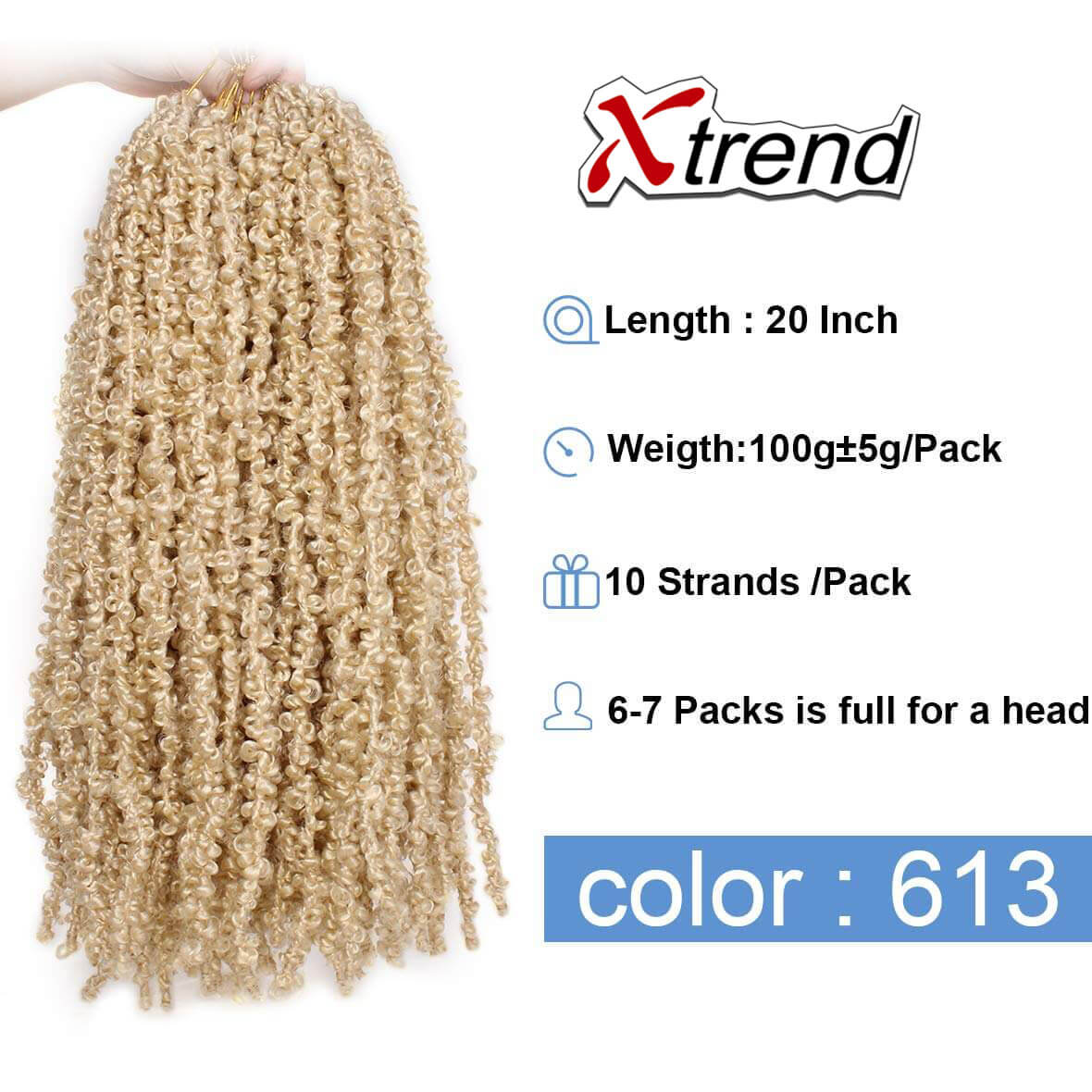Xtrend Butterfly Locs 20 Inch Distressed Faux Locs Pre-looped Synthetic Crochet Braids Extended Soft Locs Extensions