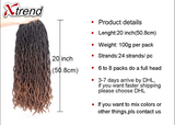 20 Inch Pre-Looped Goddess Faux Locs Wavy crochet braids ombre Gypsy dreadlocks curly braiding hair