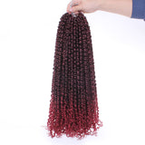 Xtrend Pre-Twisted Passion Twist Hair Ombre Crochet Braid Hair Bohemian Curl Passion Twist Synthetic Braiding Hair Extensions