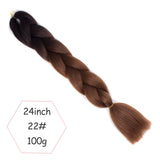 Xtrend ombré two tone hair Synthetic Rainbow Hair Jumbo Braids Crochet Hair 24inch Ombre Kanekalon Colorful Hair Braiding Hair Extensions