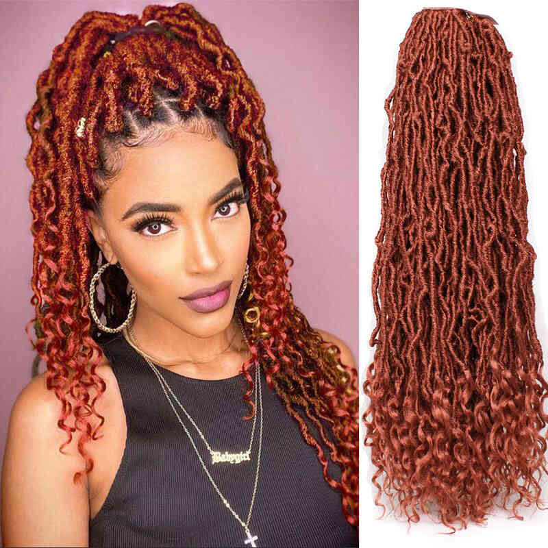 Xtrend Goddess Locs Crochet Hair Curly Faux Locs Crochet Hair Wavy