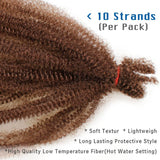 Xtrend Pre-Separated Springy Afro Twist Hair 8 Packs Spring Twist Hair For Distressed Soft Locs Natural Black Long Marley Twist Braiding Hair Synthetic Hair Extension For Black Women